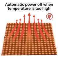 Couverture chauffante HOMFUL 12V pour voiture et camping-car, avec arrêt automatique et velours double face pour les voyages