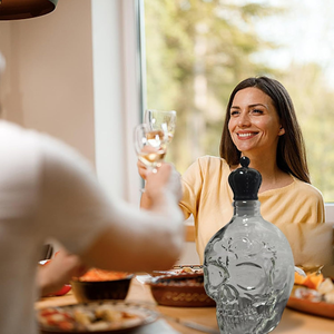 Nhà Máy Cung Cấp-Giá Bán Buôn Tùy Biến Hộp Sọ Hình Thủy Tinh Chai Rượu Vang Sáng Tạo Nam Quà Tặng Trang Trí Bộ Sưu Tập - Product Image 5