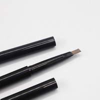 Crayon à sourcils waterproof brun foncé végétalien double embout 2-en-1 microblading waterproof personnalisé marque privée