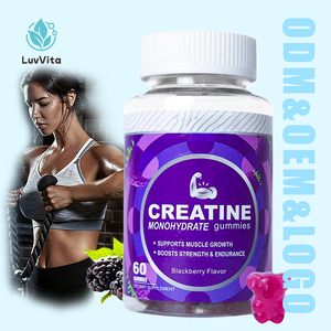 Gummies de créatine monohydrate ODM/OEM saveur mûre avec taurine, vitamines B6 et <span class=keywords><strong>B12</strong></span> pour la croissance musculaire, la force et l'endurance - Product Image 1
