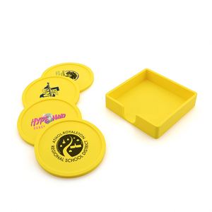 Posavasos Redondos de PVC con Logotipo Impreso, Diseño Personalizado, de Silicona, para Bebidas, Hogar, Oficina, Bares y Regalos Promocionales - Product Image 2