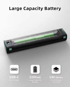 Mini impresora M08F Impresora inalámbrica A4 Impresora térmica portátil Compatible con papel térmico A4 y transferencia de tatuajes - Product Image 3