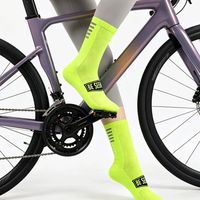 Chaussettes de cyclisme réfléchissantes avec logo, mi-mollet, sécurité nocturne, chaussettes de sport pour le vélo