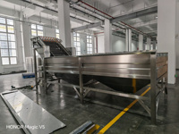 Commerciële apparatuur voor het wassen en reinigen van fruit en groenten, geschikt voor fruit- en groenteverwerkingsbedrijven