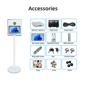 Cabina de Fotos con Cámara Réflex Digital Tipo Columna, Máquina de Fotomatón con Pantalla Táctil de 15.6 Pulgadas para Estudio de Música - Product Image 3