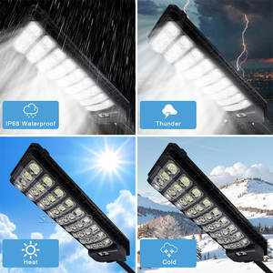 Lampu Jalan Tenaga Surya Sensor Gerak Tahan Air 1000w Lampu Dinding Taman Super Terang Lampu Jalan Besar Tenaga Surya Luar Ruangan - Product Image 6