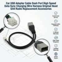 Câble adaptateur USB pour voiture, port de tableau de bord, synchronisation de données haute vitesse, faisceau de câbles de charge, accessoire de remplacement pour autoradio d'origine