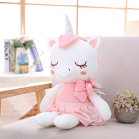 Grosir hewan kartun lucu Unicorn mainan lembut disesuaikan populer boneka beruang