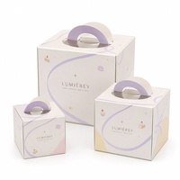 Cajas para Macarons al por Mayor, Económicas, con Logotipo Personalizado, Cajas para Pasteles con Asa, de Papel Kraft, con Ventana Transparente, Blancas