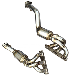 Colector de escape para <span class=keywords><strong>BMW</strong></span> 325/330 <span class=keywords><strong>E46</strong></span> 2.5L/3.0L 2001-2012 tubo de bajada de escape con catalizador tubo silenciador de escape de coche de acero inoxidable - Product Image 3