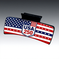 Pinces à cheveux patriotiques du 4 juillet - Accessoires grand format 10,5 cm avec drapeau américain pour cadeau de la fête de l'Indépendance