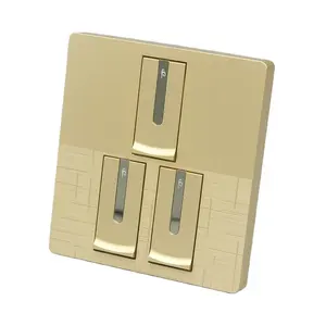 wenzhou manufacturer 3 gang 1 way control switch golden new hot bangladesh Nepal cheap price