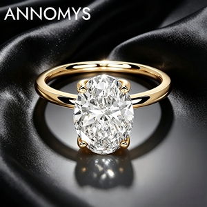 <span class=keywords><strong>Bague</strong></span> de fiançailles en moissanite 3 carats de luxe léger, argent S925 plaqué or 18 carats, couleur D VVS1, grande <span class=keywords><strong>bague</strong></span> de promesse de mariage pour <span class=keywords><strong>femme</strong></span> - Product Image 2