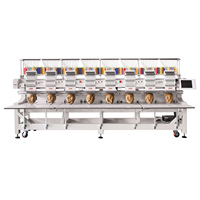 Machine à broder à 8 têtes et 12 aiguilles, haute vitesse 1200 tr/min, pour usage commercial et domestique, pour casquettes, t-shirts et broderie à plat