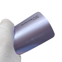 NANOTEK Film de Protection de Peinture (PPF) TPU Satiné Métallisé Argenté pour Violet 7,5 mil Auto-Réparateur Mat Anti-Eau et Anti-Salissures Anti-UV