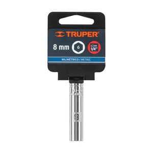 Truper 6 unidades de Dado Largo de 8 mm CON 6 puntas cuadro 1/4 'Caja de Alta calidad - Product Image 4