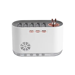 Diffuseur d'arômes ultrasonique à grande capacité 700 ml, cinq têtes de flamme, lumière colorée, huiles essentielles, musique mobile et capteur de mouvement - Product Image 2