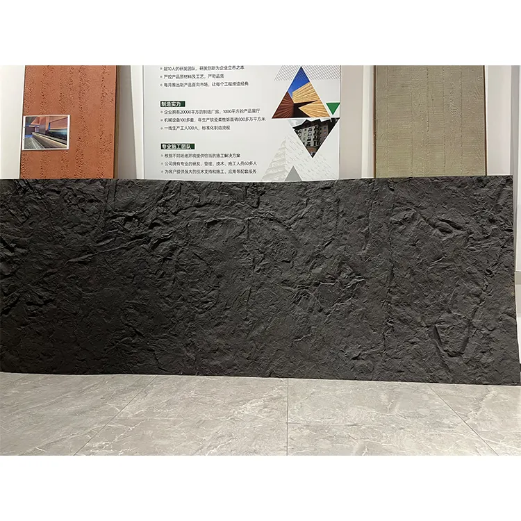 Painel grande 3d pedra de corte de pedra, novo design 3d pedra 3000*1200mm parede exterior e interior à prova de fogo e à prova de água material