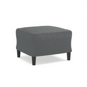 Pouf in tessuto grigio scuro 23,6x19,7x16,1 pollici, sgabello contemporaneo per soggiorno, arredamento moderno per la casa - Product Image 1