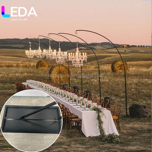 ขาตั้งโครงเหล็กสีดำสำหรับแขวนโคมไฟระย้า งานแต่งงาน ของตกแต่งงานอีเว้นท์ - Product Image 1