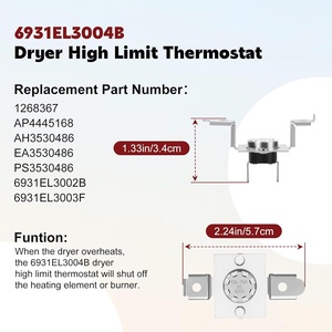 6931EL3004B Fusible Térmico Eléctrico para Secador, Termostato de Límite Superior para Secador de Condensador, Termostato de Límite Superior para Secador, Termostato para Tubo de Quemador - Product Image 5