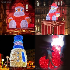 Sculpture lumineuse LED de Père Noël 3D TOPREX pour place publique, haute luminosité, certifiée CE RoHS, motif décoratif - Product Image 4