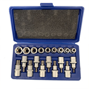 DZT/Dongzhe 19Pc Chrome Vanadium Steel <b>Socket</b> Set 1/4 In Torx Hex Drive Industrial Grade Tool Kit - Product Image 4