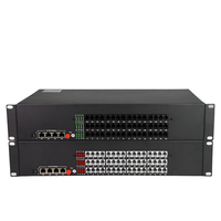 Multiplexeur Ethernet Gigabit 4 ports, convertisseur de média fibre optique, émetteur de lignes téléphoniques 16/24/32/48/64, émetteur IP