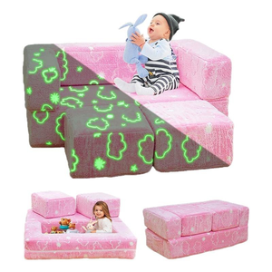 Canapé modulaire populaire pour enfants canapé de jeu pour tout-petits pliable pour salle de jeux <span class=keywords><strong>licorne</strong></span> lueur dans l'obscurité chaise en <span class=keywords><strong>mousse</strong></span> en peluche convertible pour enfants - Product Image 2