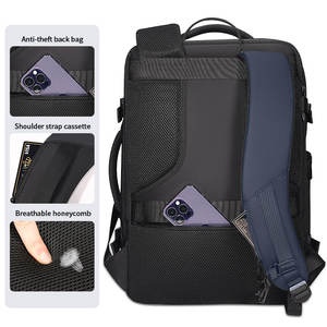 Sac à dos unisexe 17.3 pouces pour ordinateur portable, grande capacité, sac de voyage étanche multifonctionnel pour les affaires des étudiants - Product Image 5