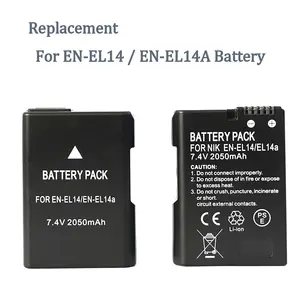 EN-EL14 ENEL14 EN-EL14A EL14A <span class=keywords><strong>Batterie</strong></span> pour <span class=keywords><strong>Nikon</strong></span> P7200 P7700 P7100 D3100 D3200 D3300 D5100 D5200 <span class=keywords><strong>D5500</strong></span> D5600 D5300 Caméra - Product Image 2
