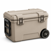 Glacière-chariot de plage d'extérieur la plus vendue, en PP de qualité alimentaire non toxique, 50QT, portable