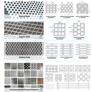 แผ่นโลหะอะลูมิเนียมเคลือบสแตนเลสแบบเจาะรู ลวดลายรูหลากหลาย สำหรับตกแต่ง ลดราคาพิเศษ - Product Image 4