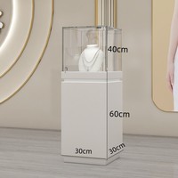 Vitrine rectangulaire en verre pour musée, pour l'exposition d'objets d'art culturels anciens, de bijoux, rangement multifonctionnel, noir, 120 cm