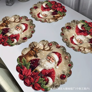 Manteles Individuales Redondos de Tierra de Diatomeas con Diseño de Cascanueces Navideño, Duraderos, Decorativos para Cocina y Comedor, Resistentes al Calor y a las Manchas - Product Image 4