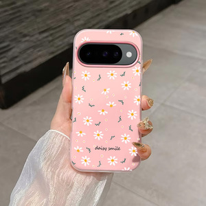 Nouvelles coques de téléphone portable effet peau avec motifs feuilles de marguerite pour Google PIXEL 7/7A/8 <span class=keywords><strong>PRO</strong></span> 9pro Xl 10PRO, coque arrière en gelée - Product Image 3