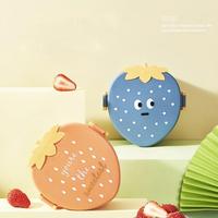 Boîte à lunch pour enfants en plastique chauffante, forme de fraise créative, compartiments, dessin animé, tiffin