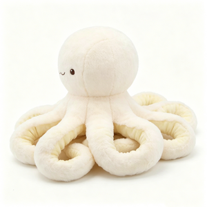Peluche de pulpo personalizado, Peluche de pulpo adorable, Peluche de pulpo blanco, Peluche de criatura marina - Product Image 4
