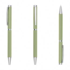 Stylo bille publicitaire jaune citron vif en métal, personnalisable avec logo, pas cher, pour entreprise et école - Product Image 4