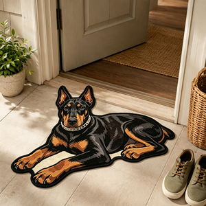 Alfombra Personalizada con Estampado Animal Irregular, Alfombra con Forma de <span class=keywords><strong>Husky</strong></span> Impresa en 3D, Alfombra de Área con Forma Personalizada, Suave y Afelpada - Product Image 3