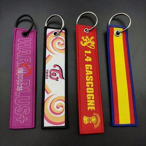 Wholesale Design Logo Fabric Keychains/Embroidery <b>Key</b> <b>Tag</b> Jet <b>Tags</b> - Product Image 6