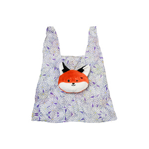 Porte-clés en peluche personnalisé en forme de renard, sac d'épicerie pliable écologique avec fermeture éclair, approvisionnement en gros direct d'usine - Product Image 5