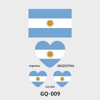 Exclusivité transfrontalière 2026 : Autocollants de tatouage drapeau national, imperméables, résistants à la transpiration, imprimés par transfert d'eau, pour le visage des supporters