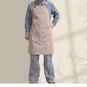 Grembiule in tela personalizzato, con cinturino incrociato sul retro, elegante per <span class=keywords><strong>pittori</strong></span>, parrucchieri, ristoranti e fioristi - Product Image 5