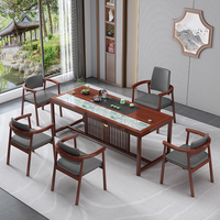 Ensemble de table basse et chaises en chêne moderne, style chinois et design japonais, pour salon et bureau - Vente en gros