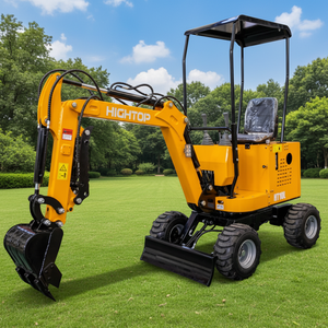 Productos Más Vendidos, Mini Excavadora de 1 Tonelada con Ruedas, Flexible, Apta para Carreteras, Pequeña Excavadora para Jardín y Granja - Product Image 3