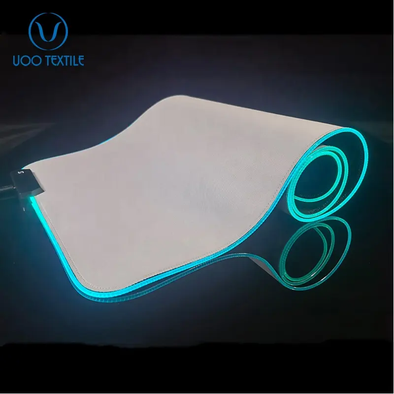 UOO kaymaz kauçuk taban RGB oyun Mouse Pad ile LED ışık