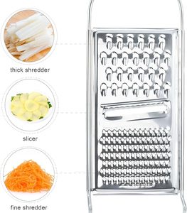 ที่ขูดผักอเนกประสงค์สแตนเลสสำหรับครัว เครื่องหั่นผัก เครื่องขูดชีส - Product Image 3