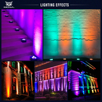 8 projecteurs LED PAR mini sans fil DMX RGBWAUV 3x18W avec télécommande et application, et étui de charge portable