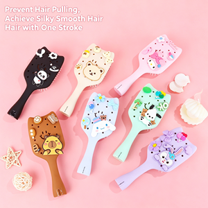 Trendy DIY Cat Ear Vent Hair <b>Brush</b> Cute Air Cushion Comb Portable Detangling Hair Care Tool - Product Image 2